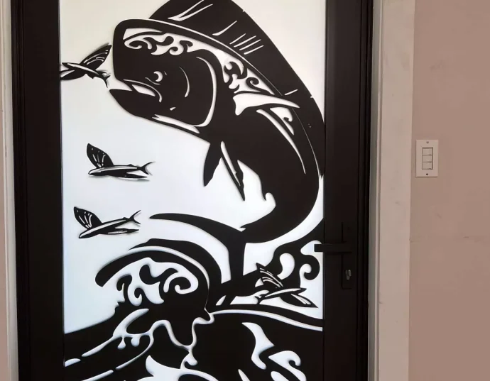 French Doors Design with Fishes